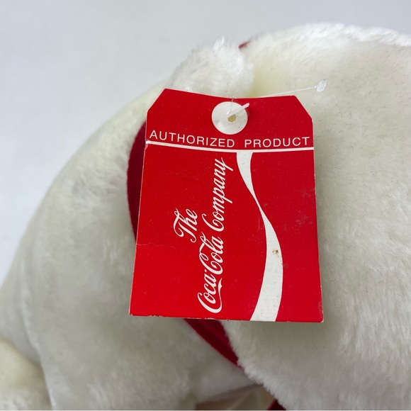 Vintage 1993 Coca Cola COKE White Polar Teddy Bear Plush Toy RARE!! - Picture 5 of 11